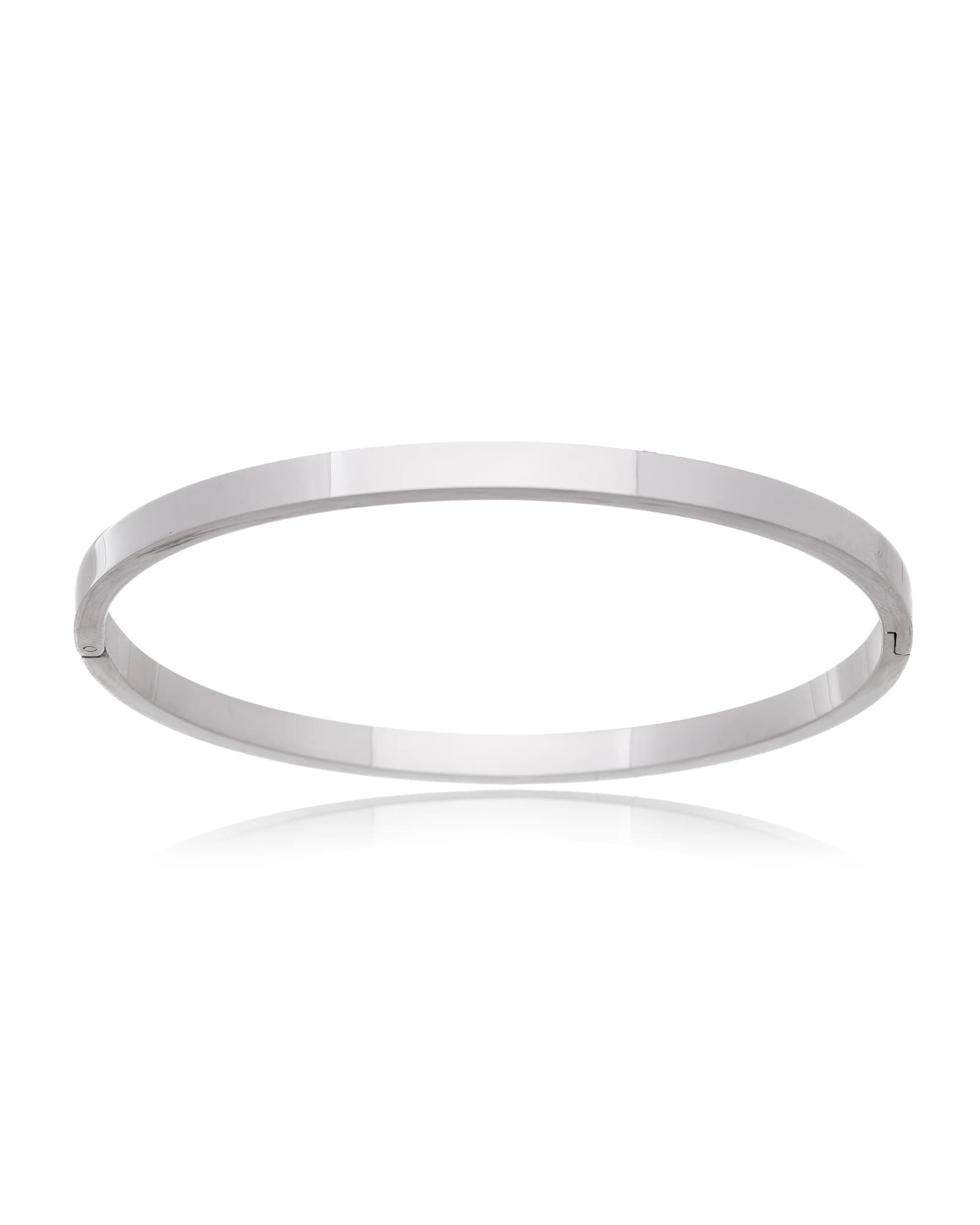 Bracelete lixado chapado aço inox