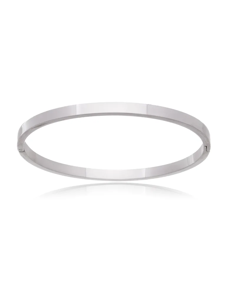 Bracelete lixado chapado aço inox