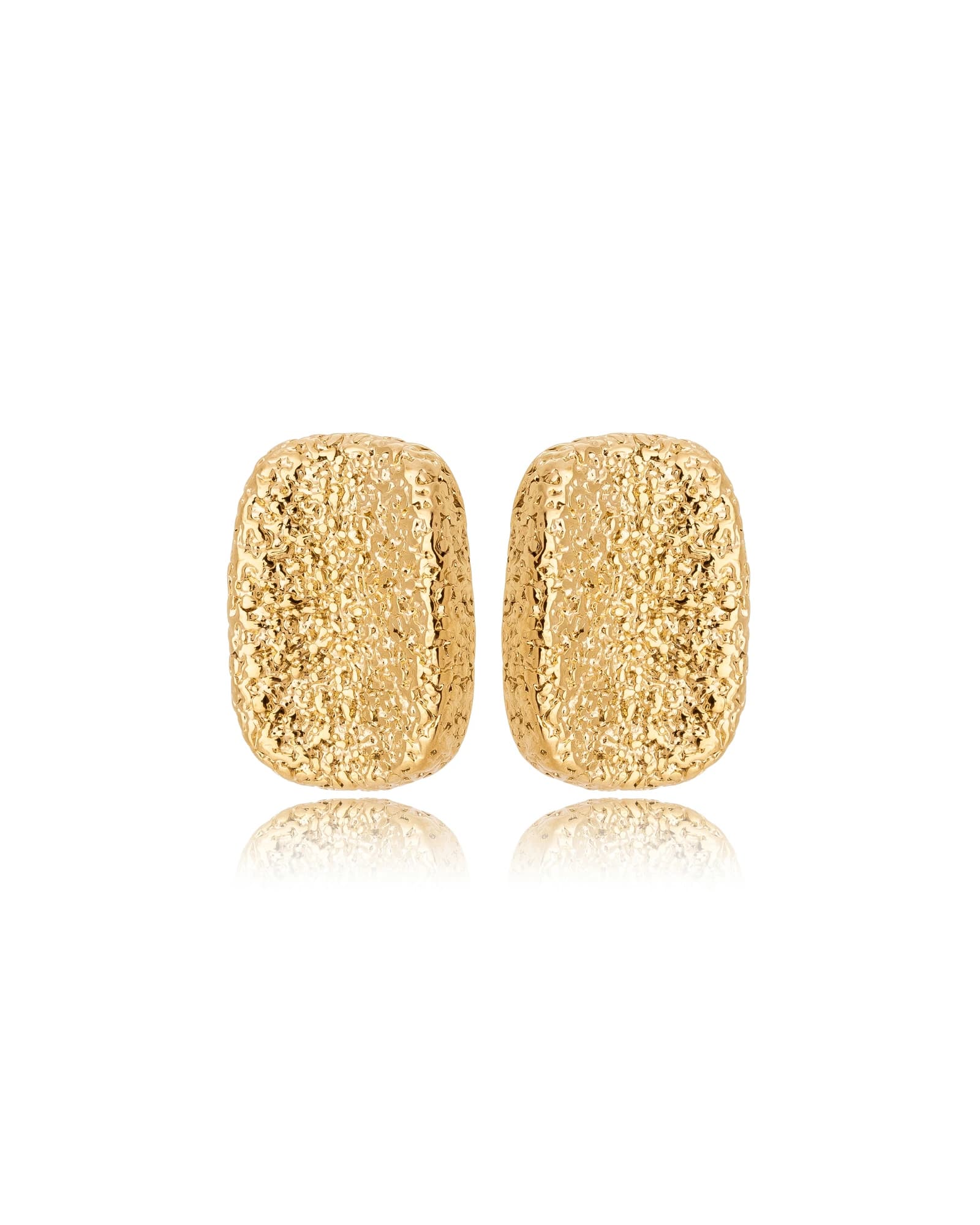 Brinco craquelado dourado